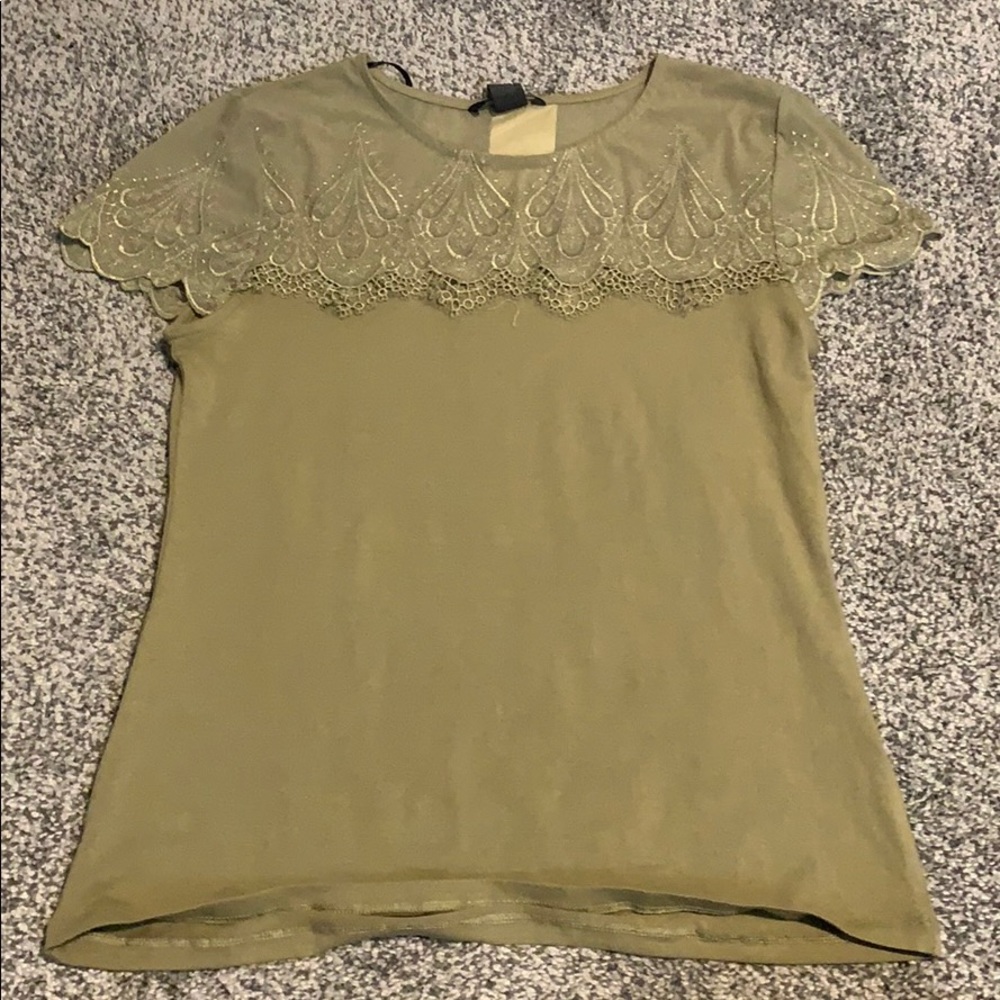 Dark green lace top